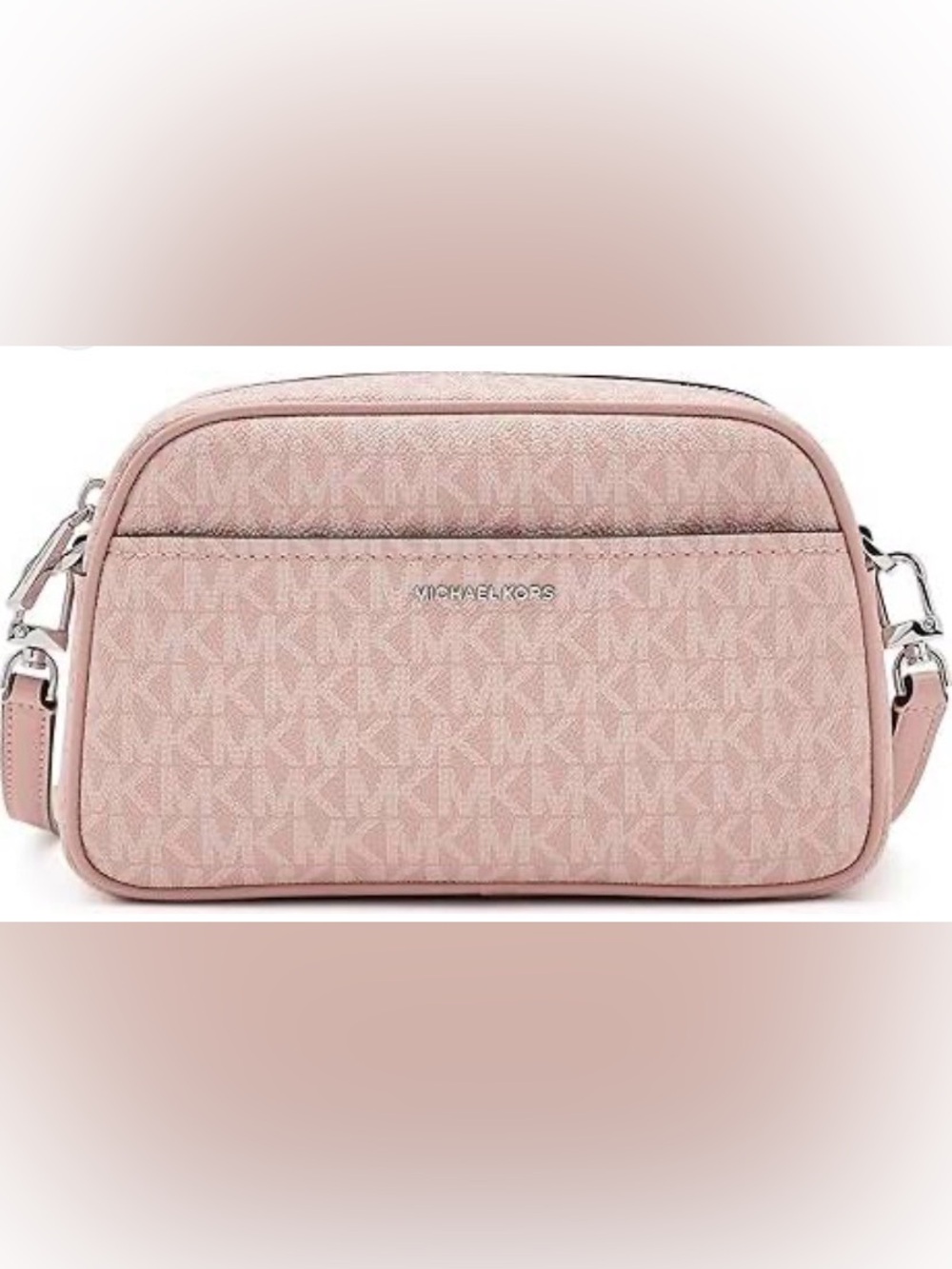 MICHAEL Michael Kors Pink “Dusty Rose” Crossbody Bag with Signature MK Print